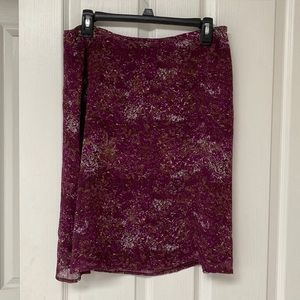 Eddie Bauer Purple Floral Skirt Size 8